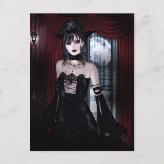 Cartão Postal Rainha para a Arte de Meninas Góticas de Eternidad