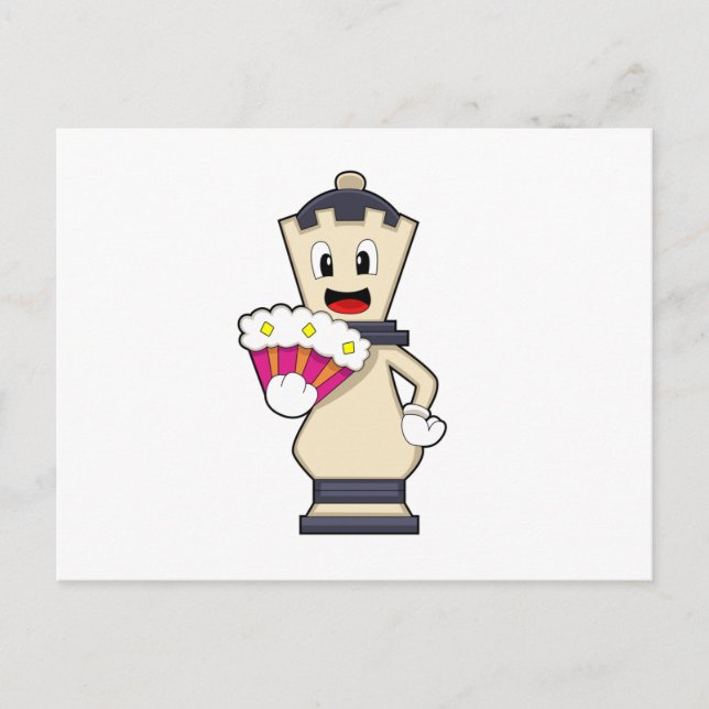 Cartão Postal Rainha peça de Xadrez em Chess.PNG (Frente)