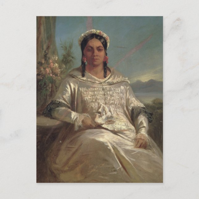 Cartão Postal Rainha Pomare IV de Tahiti (Frente)