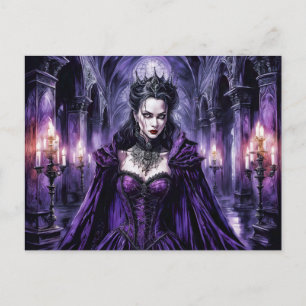 Cartão Postal Rainha Vampira no Castelo Gótico