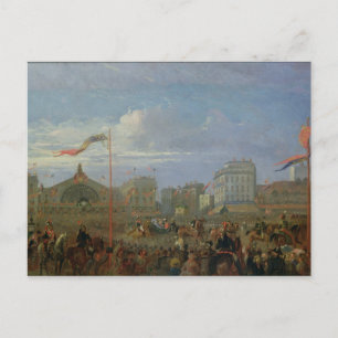 Cartão Postal Rainha Victoria chegando no Gare de l'Est