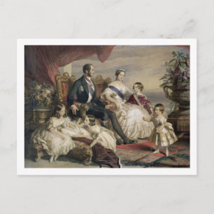 Cartão Postal Rainha Vitória (1819-1901) e Príncipe Alberto (1