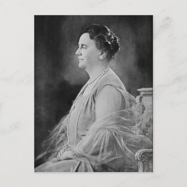 Cartão Postal Rainha Wilhelmina dos Países Baixos (Frente)