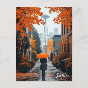 Cartão Postal Rainy Day em Seattle Washington