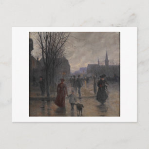 Cartão Postal Rainy Evening na Avenida Hennepin, c.1902