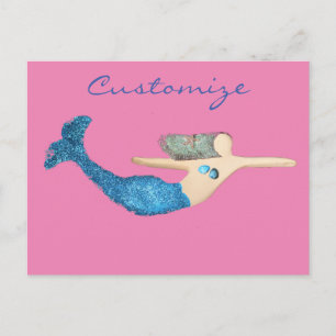 Cartão Postal Raio Azul Sereia Nadando Trovão_Cove