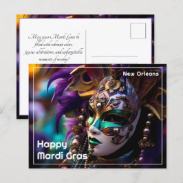 Cartão Postal 💚 💜 Raio Regal 💛 Mardi Gras Majestade
