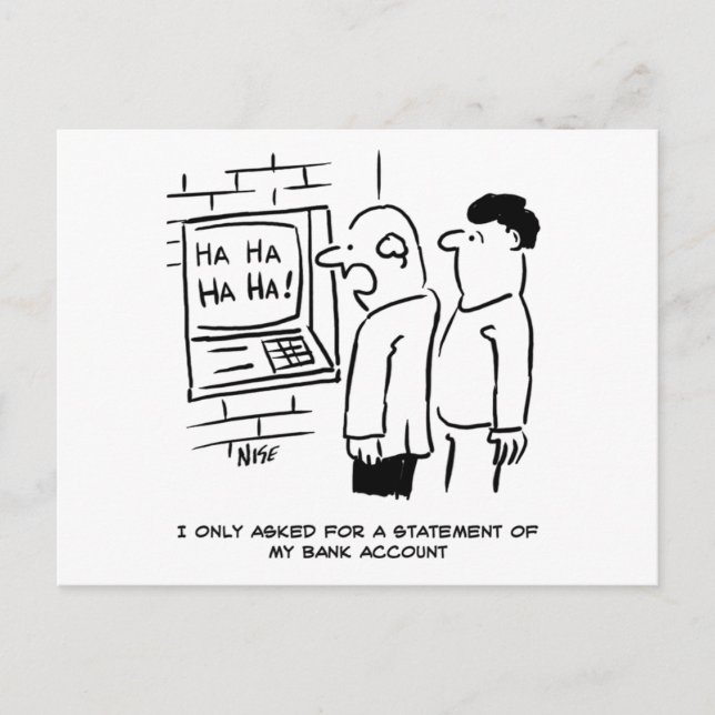 Cartão Postal Raios de Máquina de Ponto de Caixa Bancário no Cli (Frente)