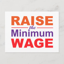 Cartão Postal Raise the Minimum Wage