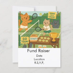 Cartão Postal Raiser de Fundo de tênis para Cat Lovers