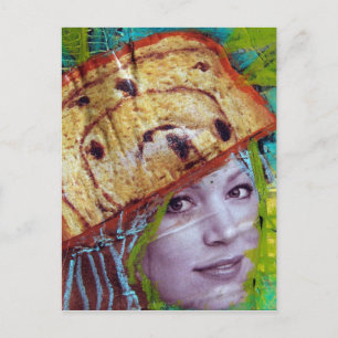 Cartão Postal Raisin Bread Head, Uma Colagem