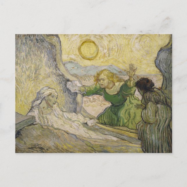 Cartão Postal Raising of Lazarus (Rembrandt), Van Gogh Fine Art (Frente)
