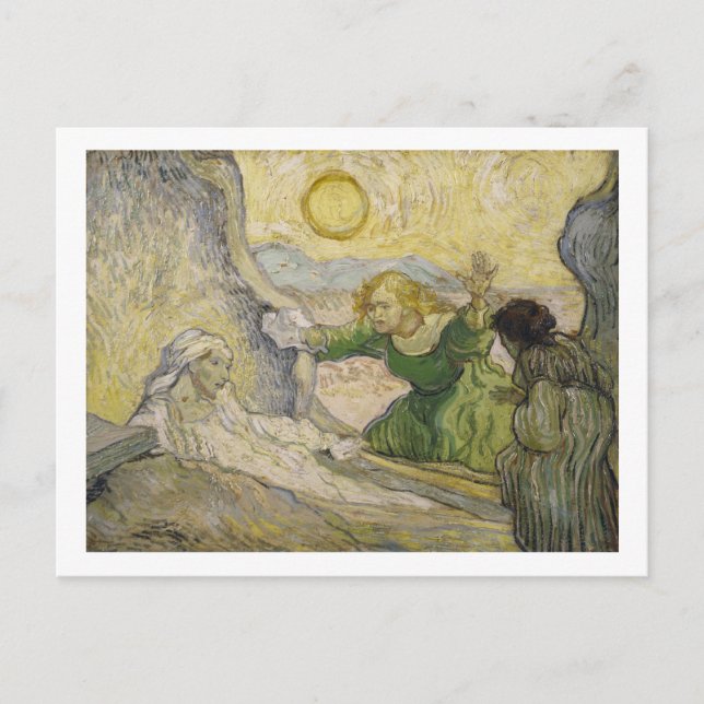 Cartão Postal Raising of Lazarus (Rembrandt), Van Gogh Fine Art (Frente)