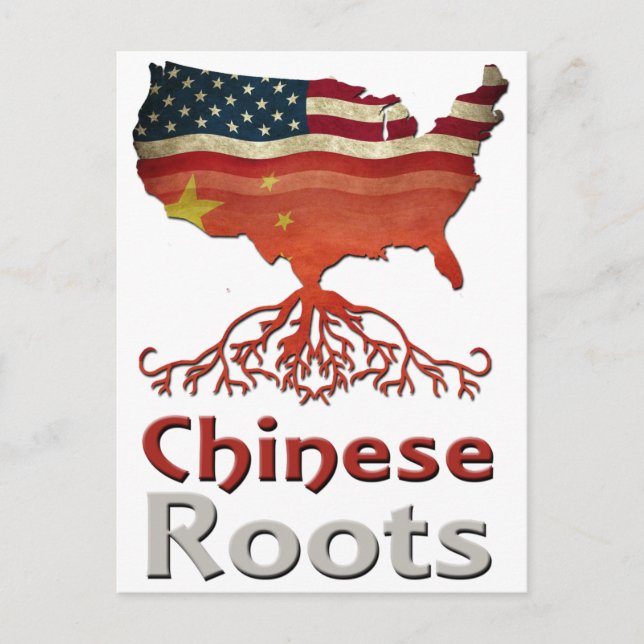 Cartão Postal Raízes chinesas americanas (Frente)