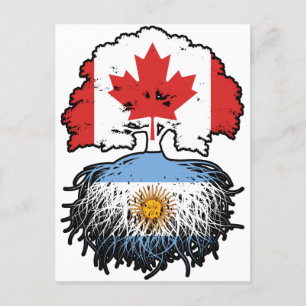 Cartão Postal Raízes de Árvore Argentina canadiana do Canadá