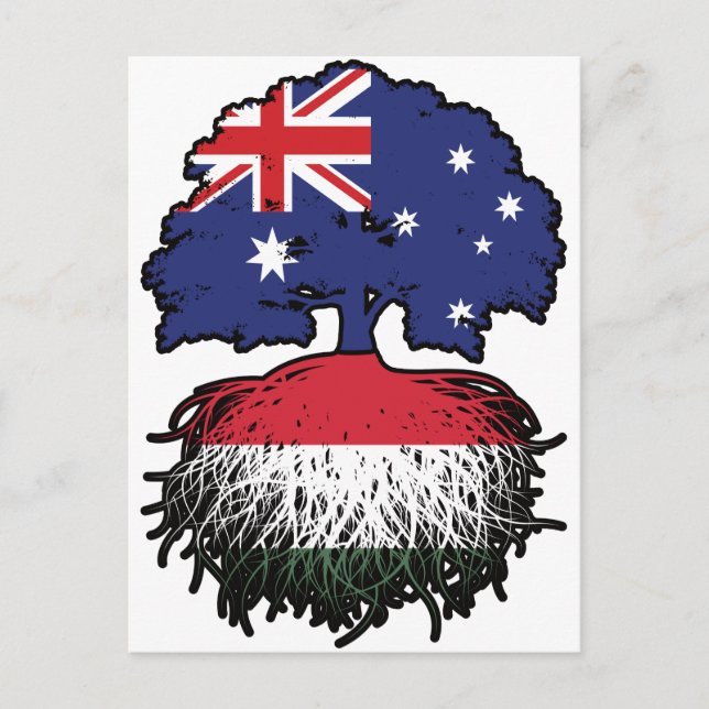 Cartão Postal Raízes de Árvore Australianas Húngaras (Frente)