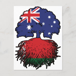 Cartão Postal Raízes de Árvore da Austrália bielorrussa bielorru