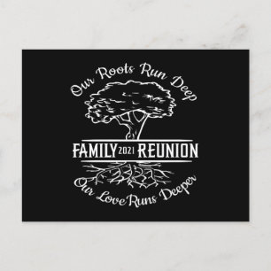 Cartão Postal Raízes do Coração da Árvore Familiar 2021