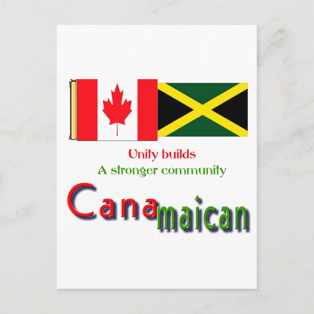 Cartão Postal raízes jamaicanas-canadianas (Frente)