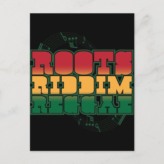 Cartão Postal Raízes Riddim Reggae (Frente)