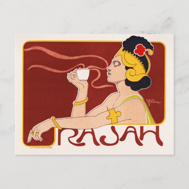 Cartão Postal Rajah, Henri Meunier (Frente)