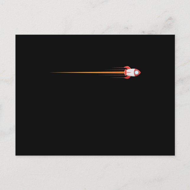 Cartão Postal Rakete im Weltraum (Frente)