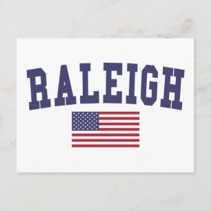 Cartão Postal Raleigh US Flag