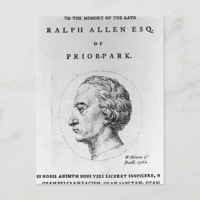 Cartão Postal Ralph Allen, 1764 (Frente)
