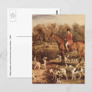 Cartão Postal Ralph Lambton e seus Hounds por James Ward