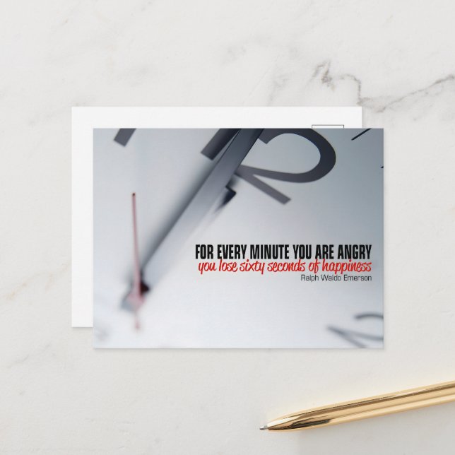 Cartão Postal Ralph Waldo Emerson - A Felicidade Inspiracional (Frente/Verso In Situ)