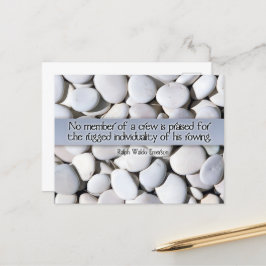 Cartão Postal Ralph Waldo Emerson Citação Inspiracional "Equipe"