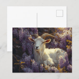 Cartão Postal Ram Dormindo em Flores de Wisteria