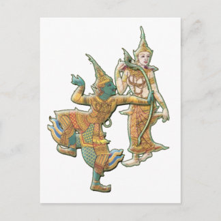 CARTÃO POSTAL RAMA SITA - RAMAYANA HINDU BUDDHIST GODDESE