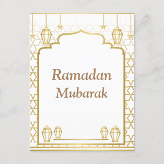 Cartão Postal Ramadan Kareem Tipografia Texto Crescente Islâmico