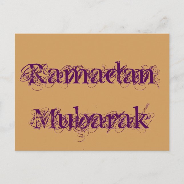 Cartão Postal Ramadan Mubarak (Frente)