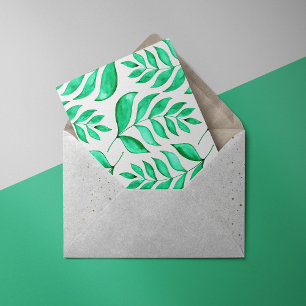 Cartão Postal Ramais simples de aquarelas - verdes