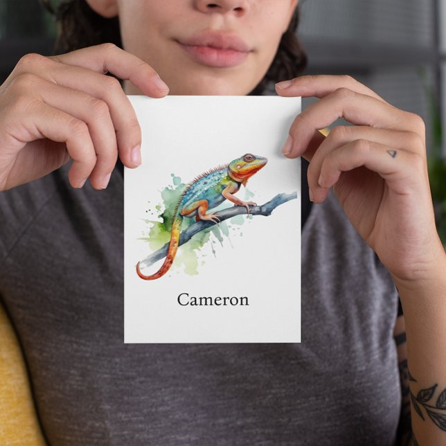 Cartão Postal Ramal das Cores: Arte de Chameleon, personalização (Criador carregado)