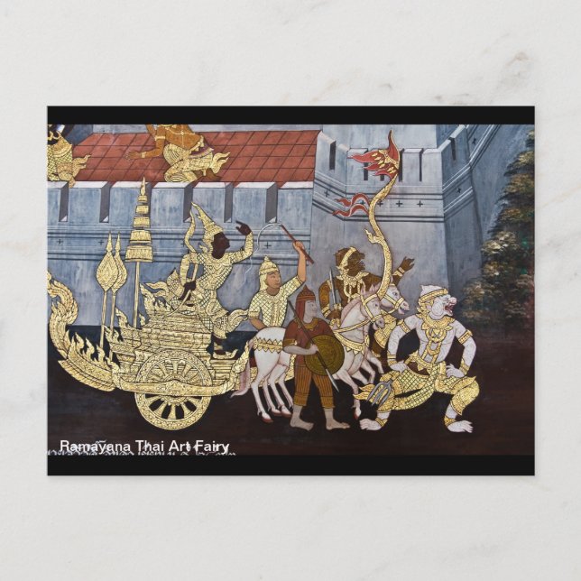 Cartão Postal Ramayana Thai Art Fairy (Frente)