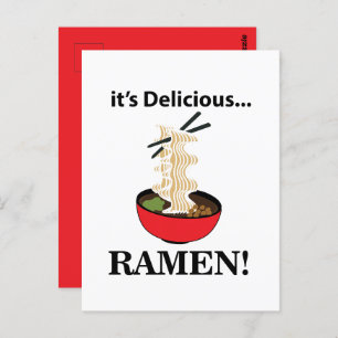 Cartão Postal Ramen é Delicioso Ramen