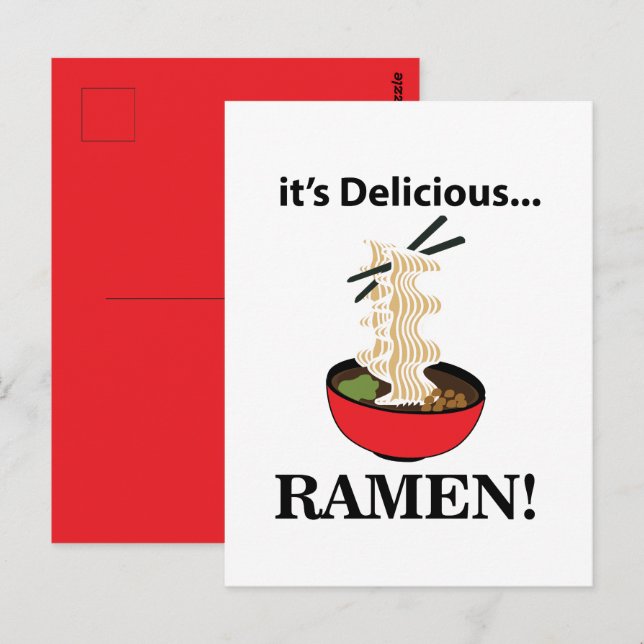 Cartão Postal Ramen é Delicioso Ramen (Frente/Verso)