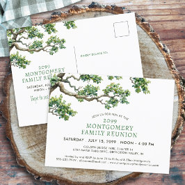 Cartão Postal Ramificação de Árvore da Família de Reunião Famili