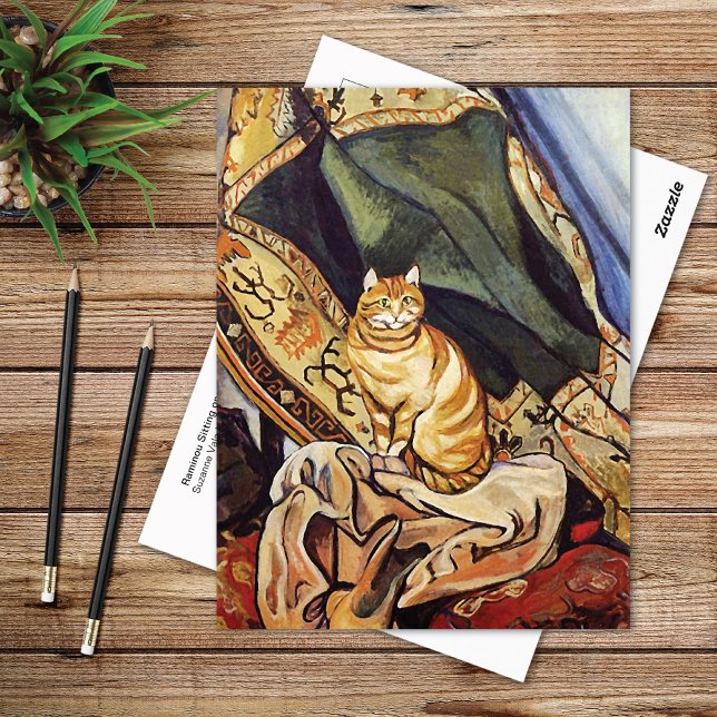 Cartão Postal Raminou Cat Cloth Suzanne Valadon (Criador carregado)