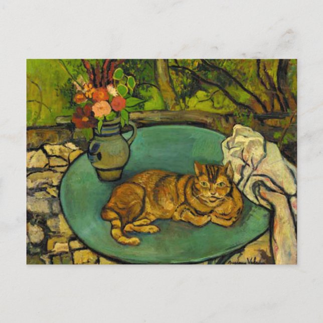 Cartão Postal Raminou e Pitcher com cravos (Frente)