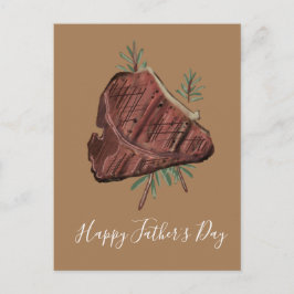 Cartão Postal Ramos de Alecrim do Bife T Bone do Dia dos Pais