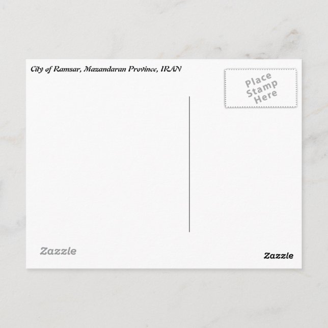 Cartão Postal Ramsar (Verso)