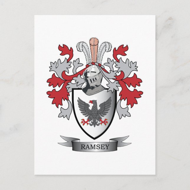 Cartão Postal Ramsey Family Crest Casaco de Braços (Frente)