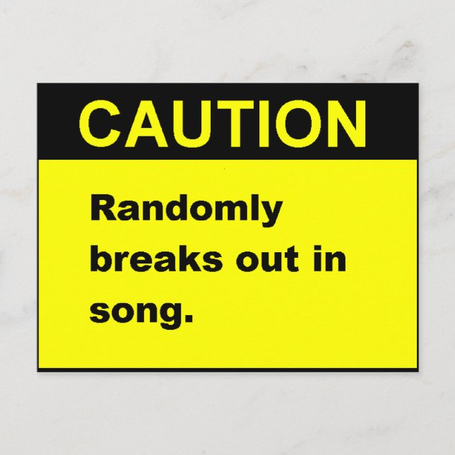 Cartão Postal Randmon Song (Frente)