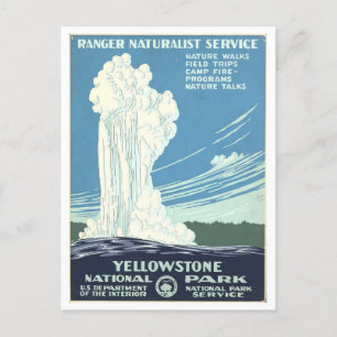 Cartão Postal Ranger Naturalist Service (Serviço Naturalista) em