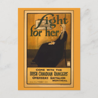 Cartão Postal Rangers irlandeses canadenses depois da mãe de Whi