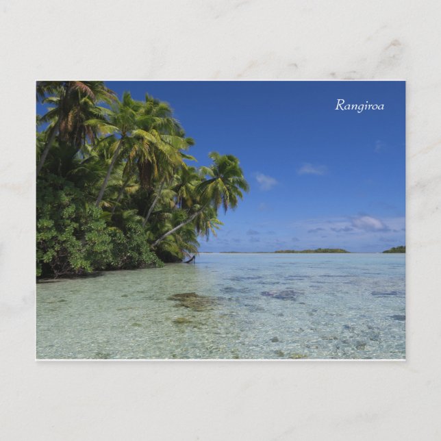 Cartão Postal Rangiroa Blue Lagoon Polinésia Francesa (Frente)
